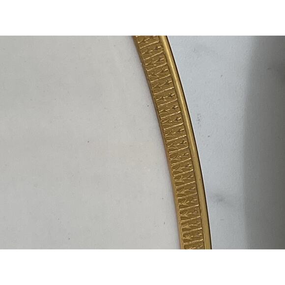 Set 5 Lenox Tuxedo Dinner Plates Gold Rim J-33 Ovington Bros Green Backstamp - Picture 8 of 16